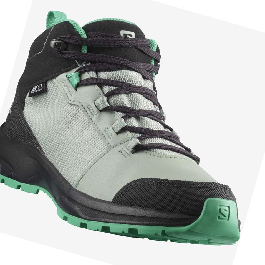 Salomon OUTWARD CLIMASALOMON™ WATERPROOF Túracipő Gyerek Menta | HU 3585CTV